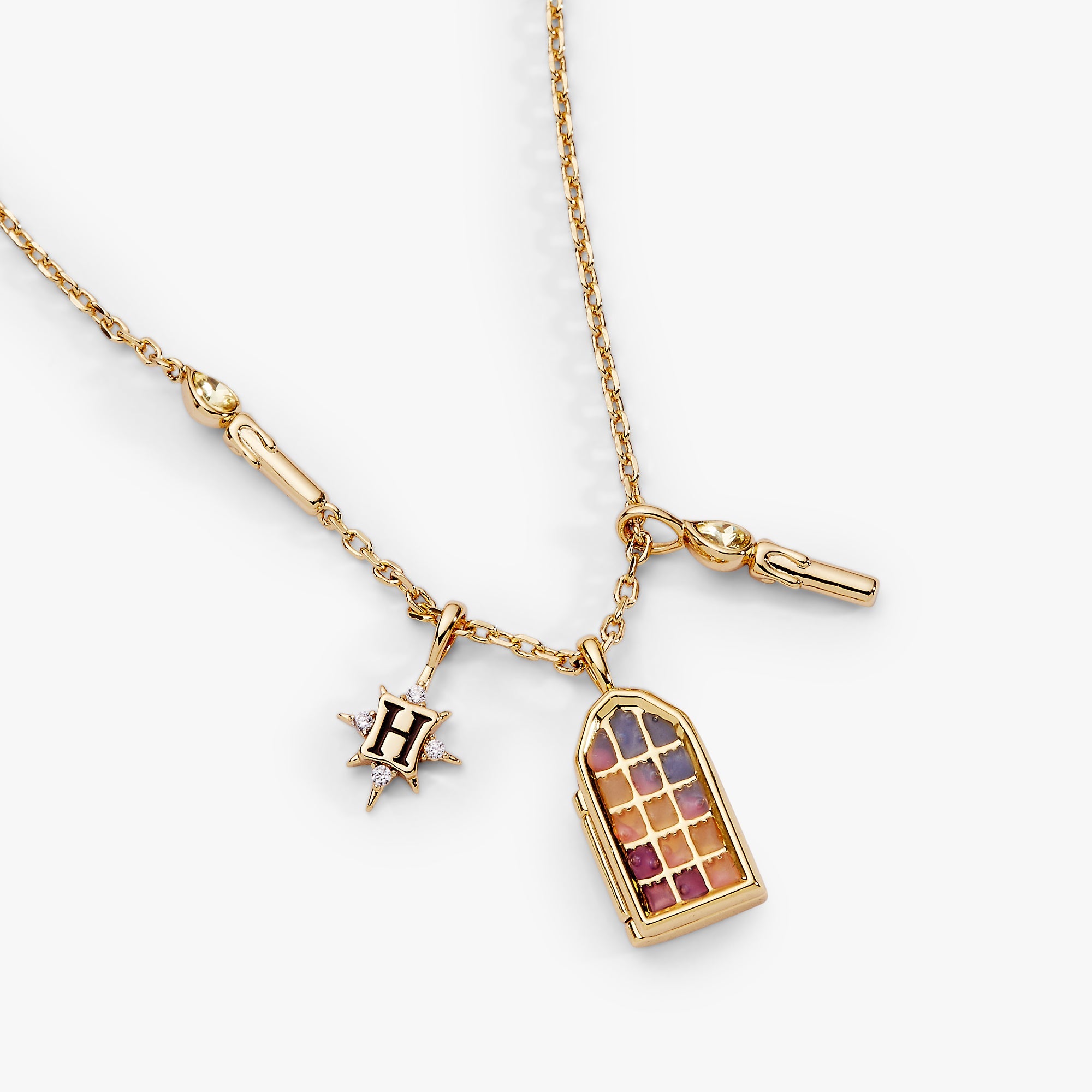 Harry Potter™ Hogwarts Great Hall Cluster Charm Necklace Gold | Alex and Ani
