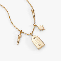 Harry Potter™ Hogwarts Great Hall Cluster Charm Necklace Gold | Alex and Ani