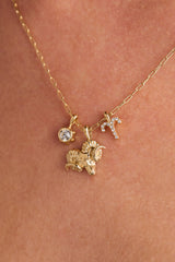 Aries Charm Cluster Necklace Stainless Steel Gold | Alex and Ani