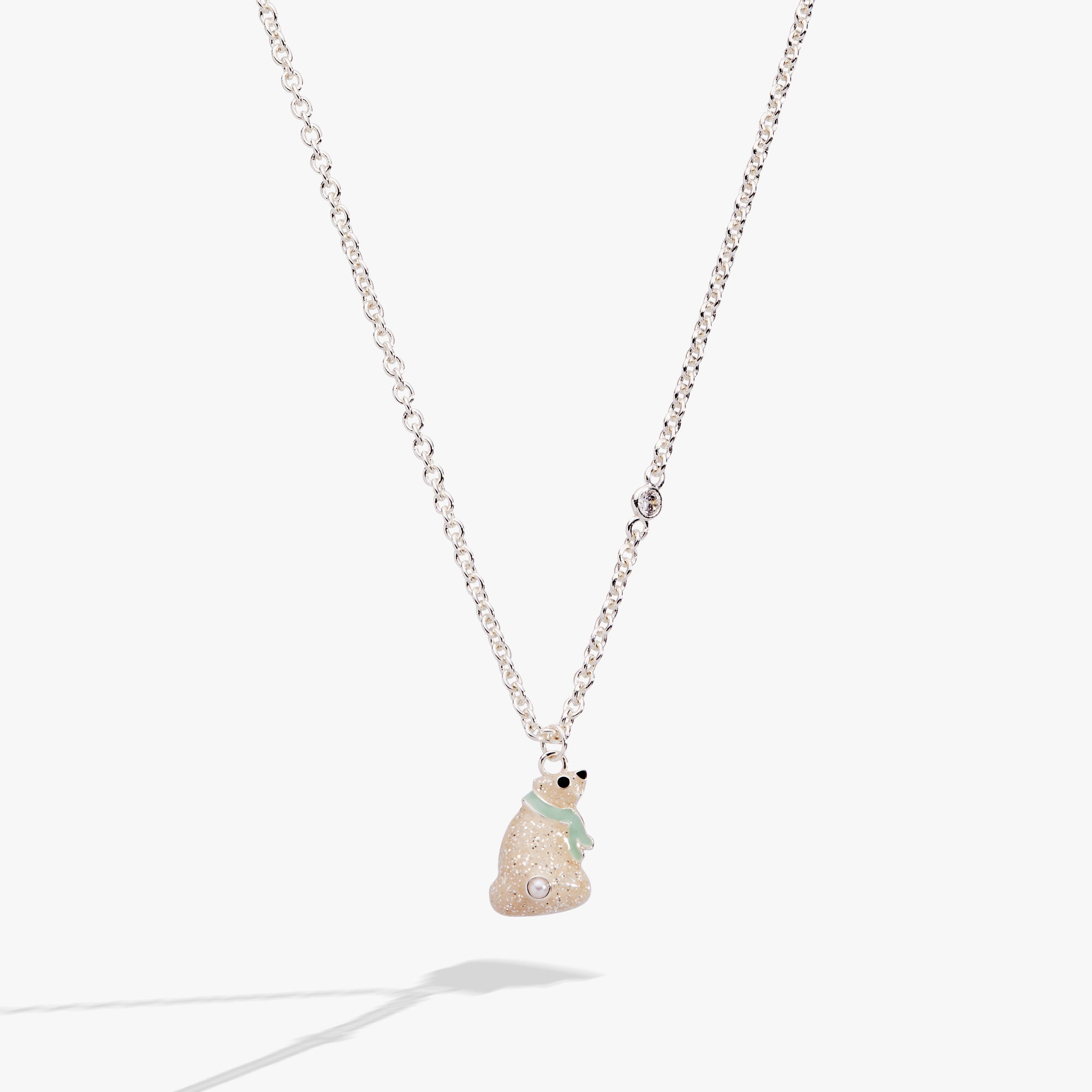 Polar Bear Pendant Necklace Silver | Alex and Ani