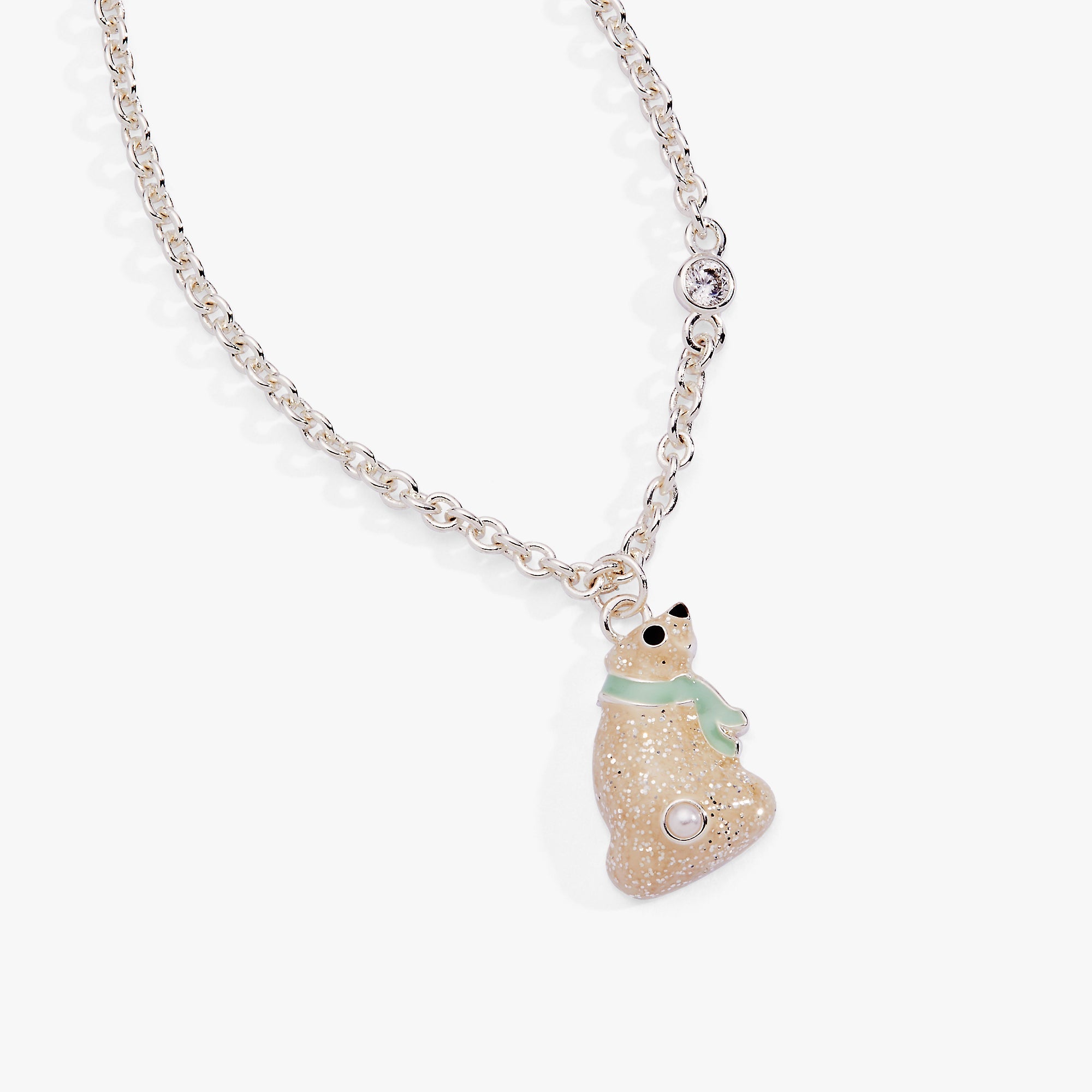 Polar Bear Pendant Necklace Silver | Alex and Ani