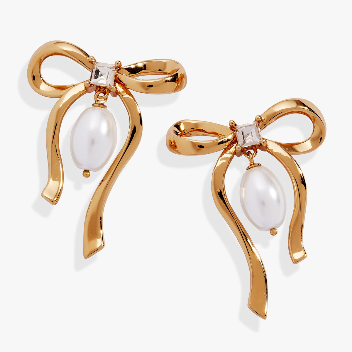 Pearl Coquette Statement Drop Earring Gold | Alex and Ani