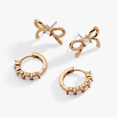 Pearl Coquette Earring Set of 2 Gold | Alex and Ani