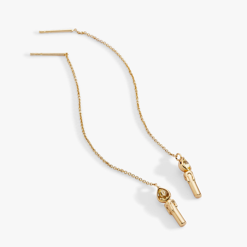 Harry Potter™ Great Hall Candle Threader Earrings Gold | Alex and Ani