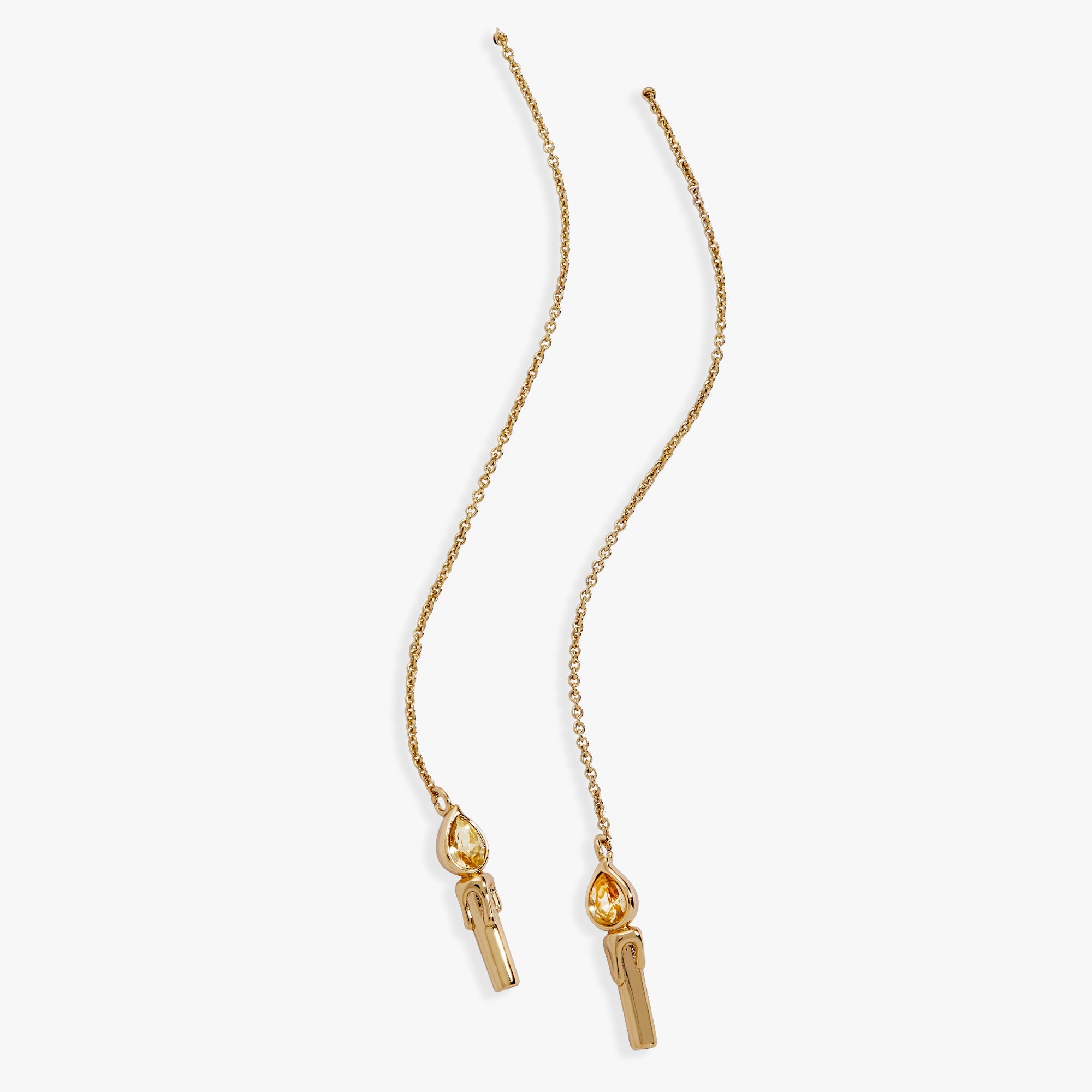 Harry Potter™ Great Hall Candle Threader Earrings Gold | Alex and Ani