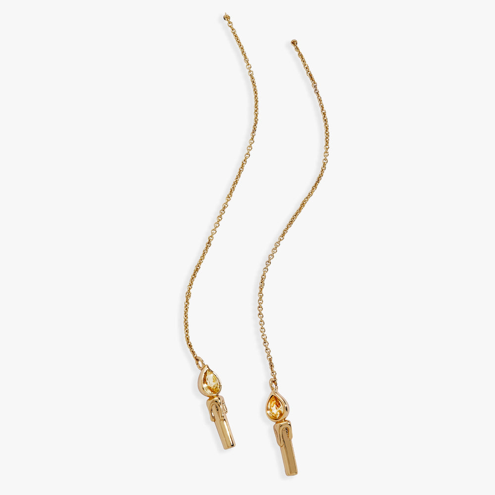Harry Potter™ Great Hall Candle Threader Earrings Gold | Alex and Ani