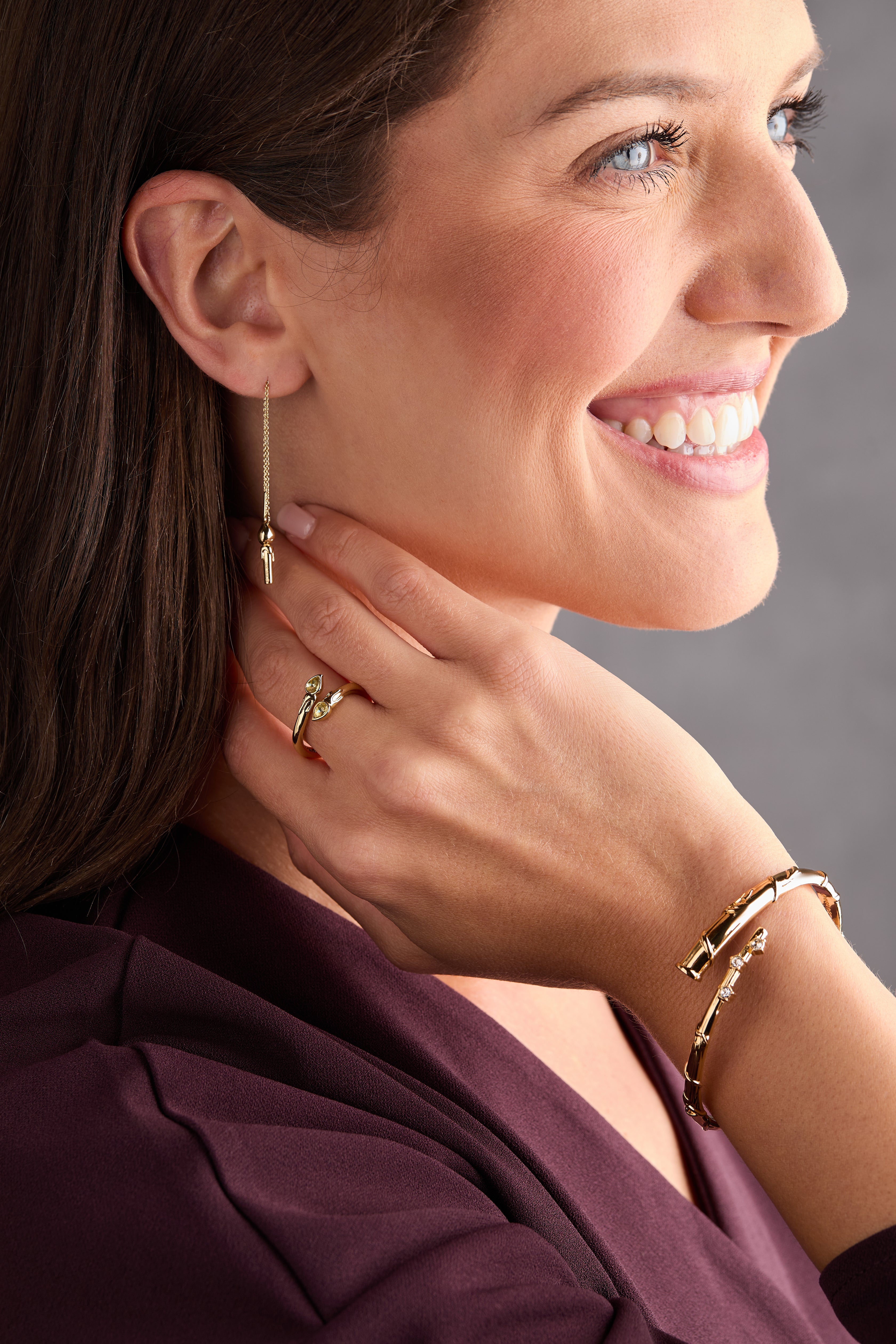 Harry Potter™ Great Hall Candle Threader Earrings Gold | Alex and Ani
