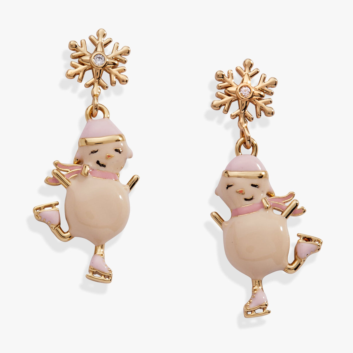 Winter Wonderland Snowman Drop Earring Gold | Alex and Ani