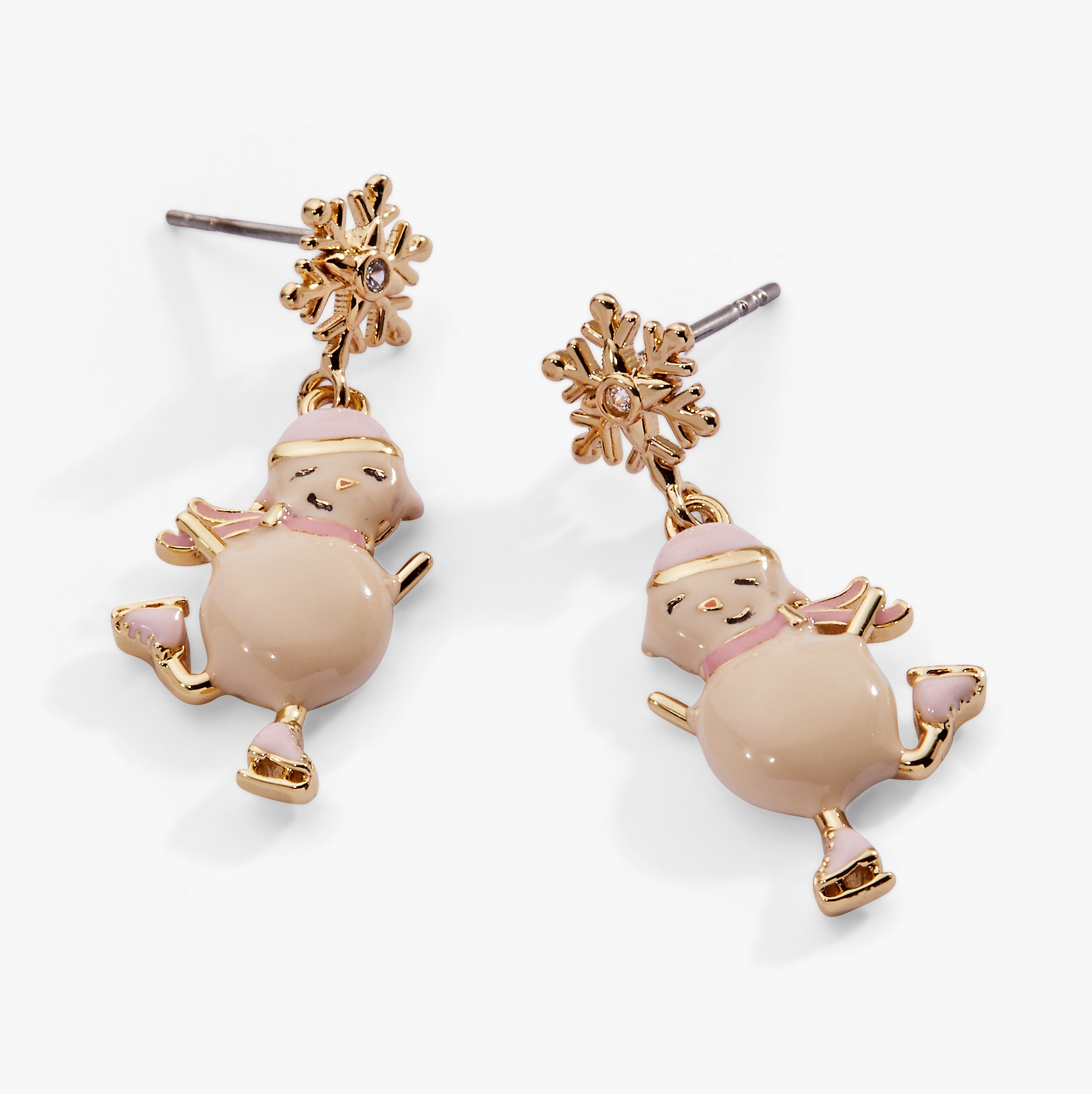 Winter Wonderland Snowman Drop Earring Gold | Alex and Ani