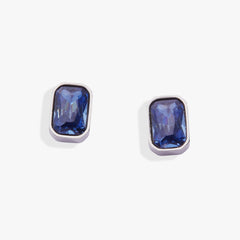 September Emerald-Cut Birthstone Stud Stainless Steel Gold | Alex and Ani