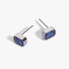 September Emerald-Cut Birthstone Stud Stainless Steel Gold | Alex and Ani