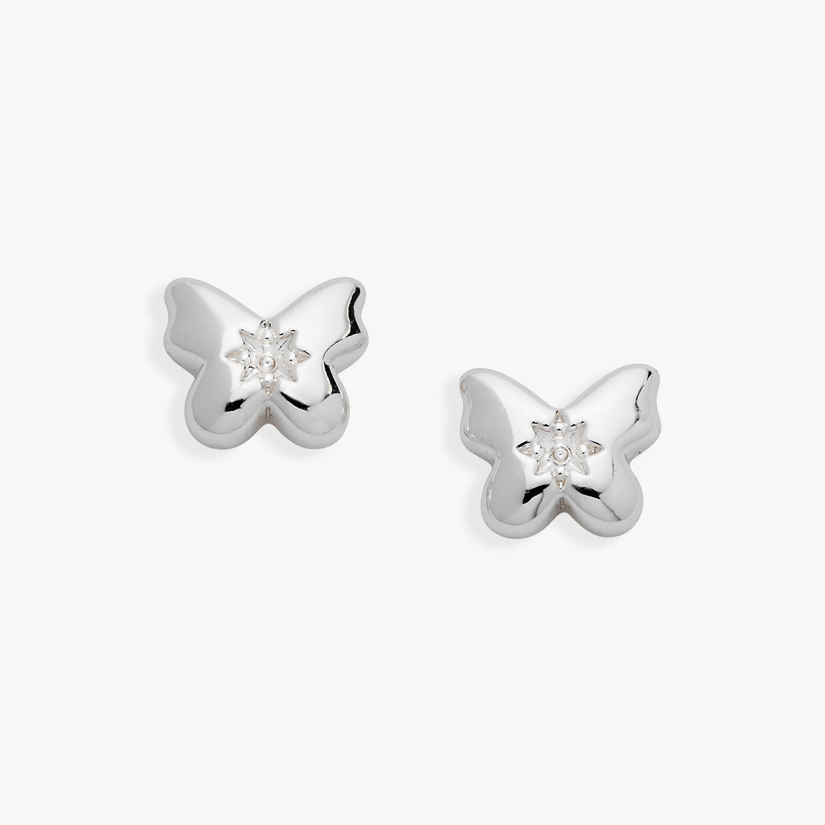 Butterfly Crystal Stud Earrings Silver | Alex and Ani