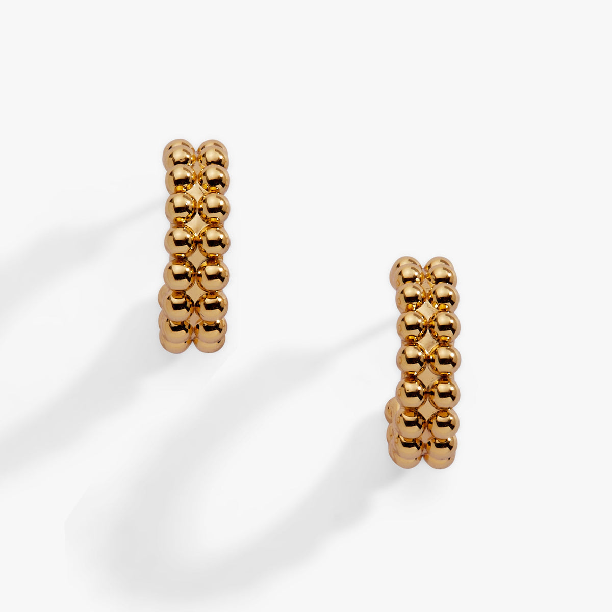 Ball Texture Huggie Hoop Earring Gold | Alex and Ani