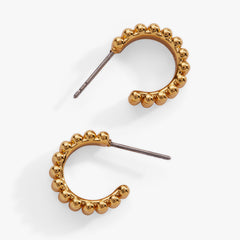 Ball Texture Huggie Hoop Earring Gold | Alex and Ani