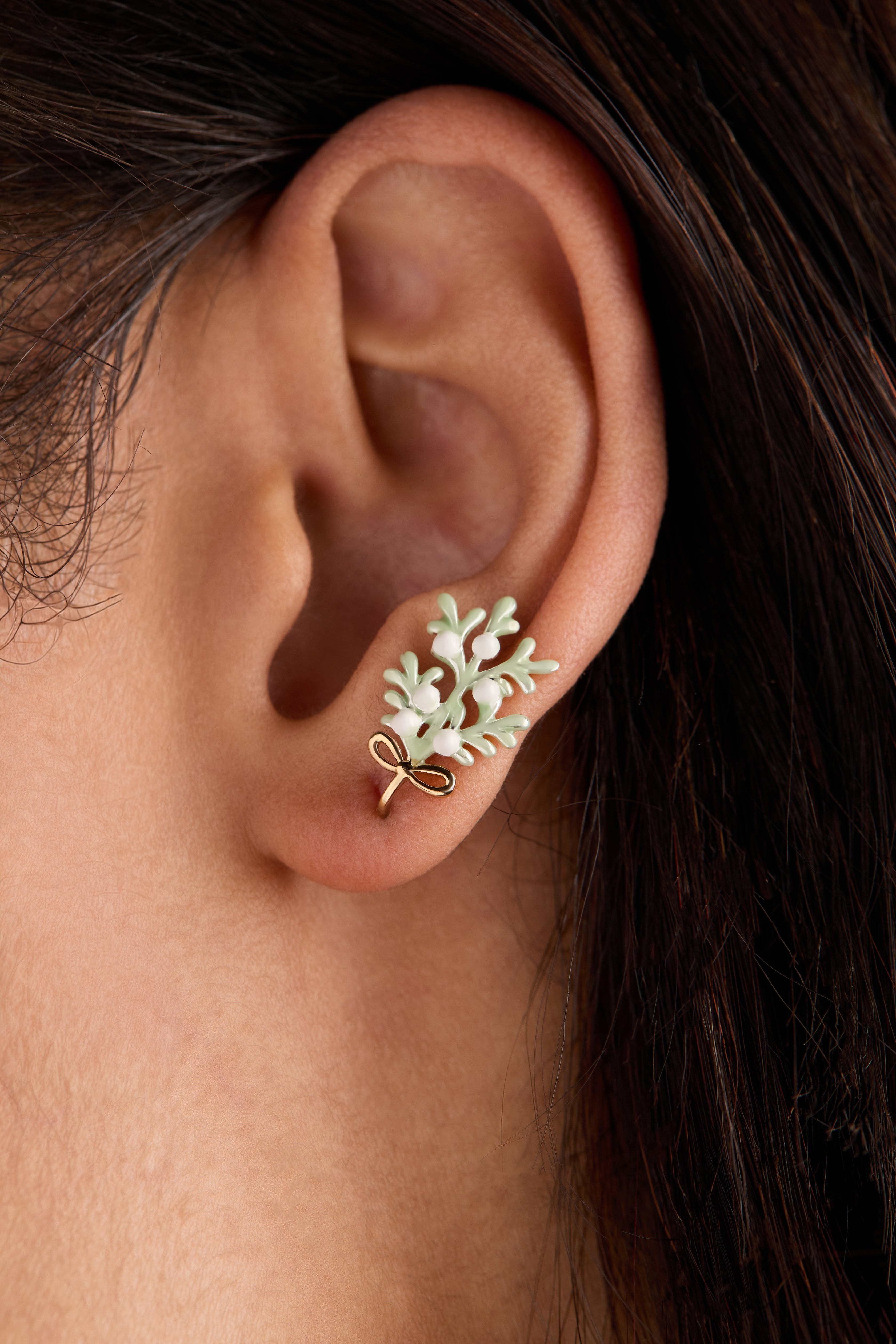 Mistletoe Earrings Gold | Alex and Ani