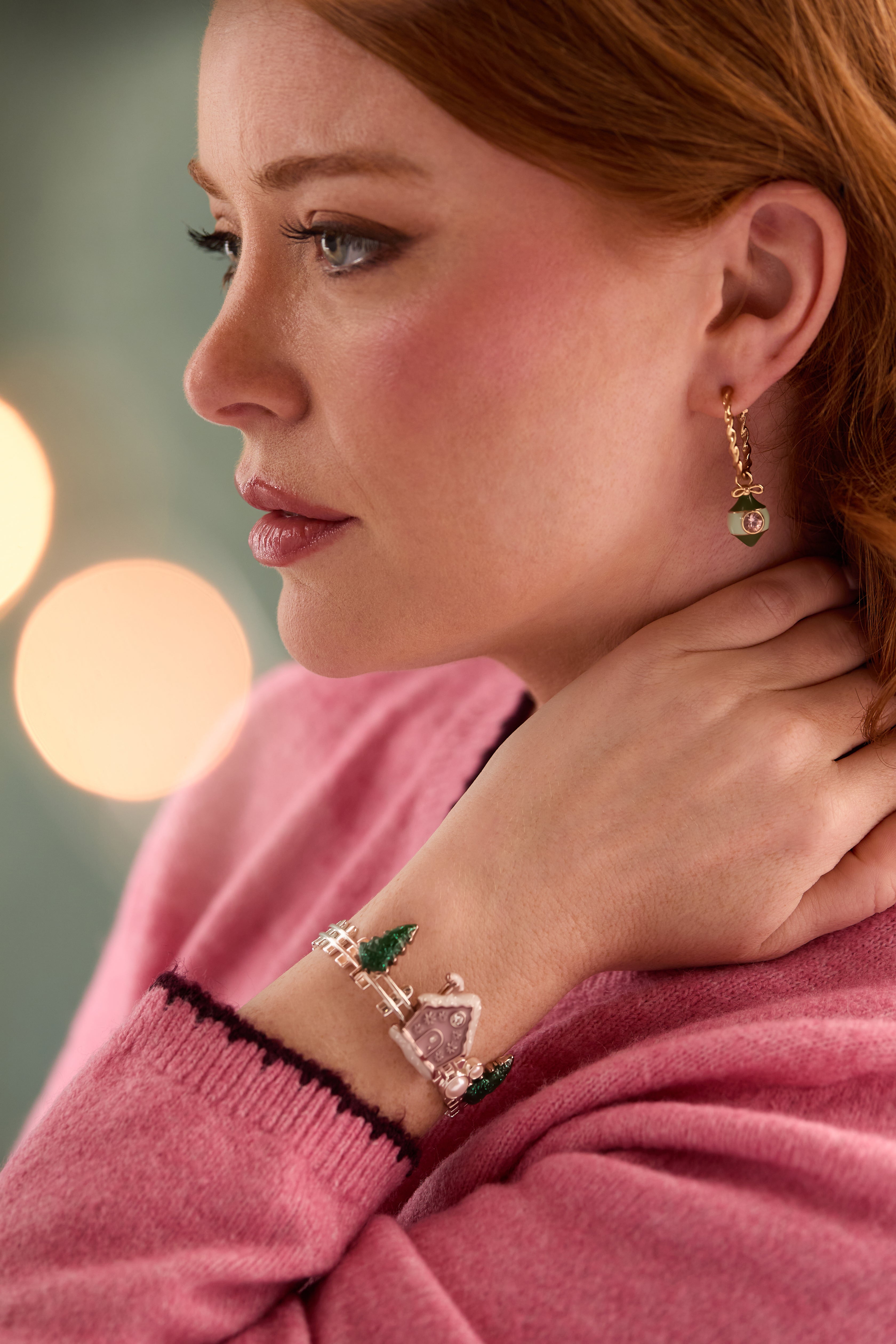 Ornament Hoop Earrings Gold | Alex and Ani