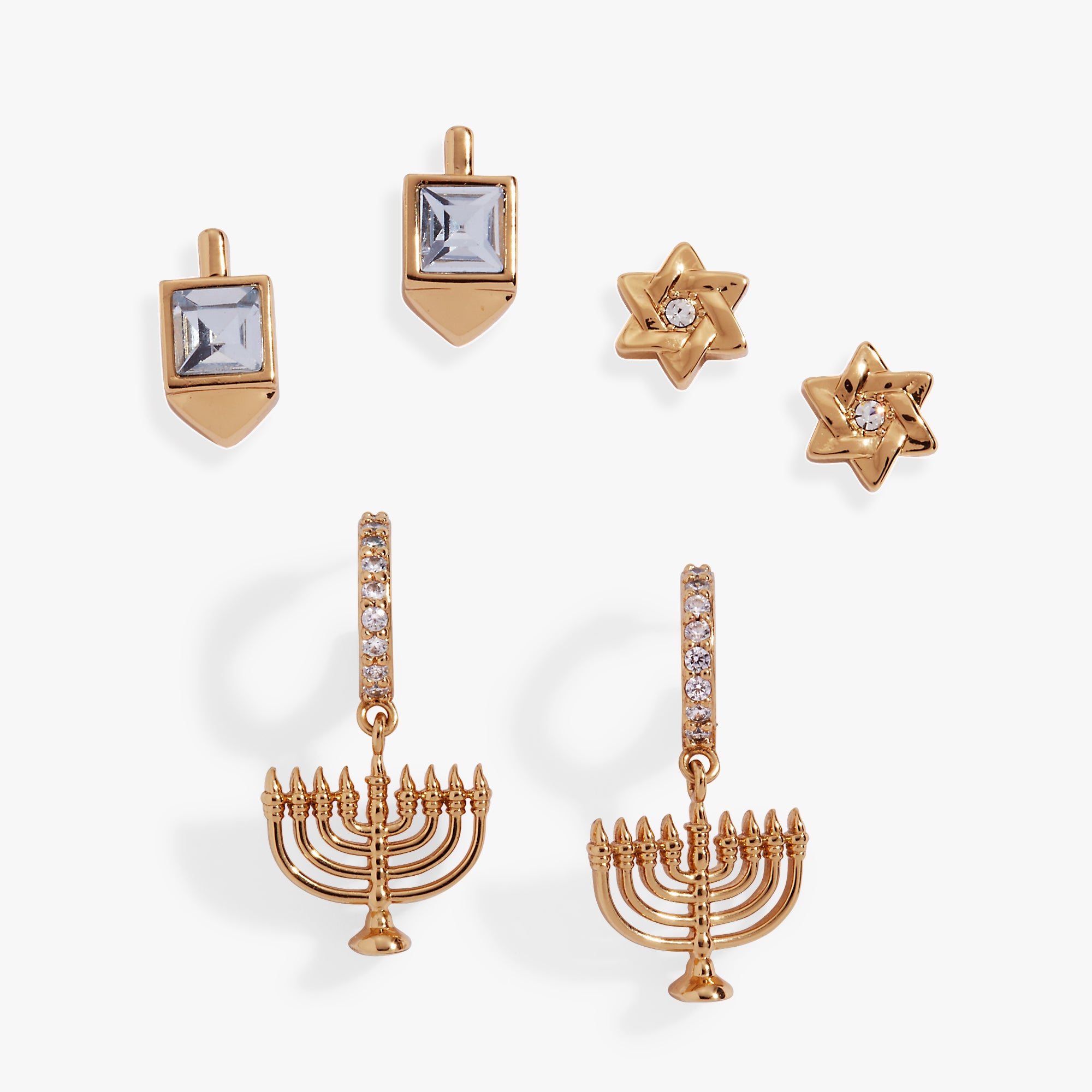 Hanukkah Stud Set Gold | Alex and Ani