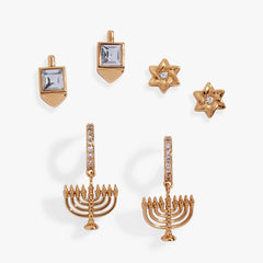 Hanukkah Stud Set Gold | Alex and Ani