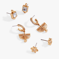 Hanukkah Stud Set Gold | Alex and Ani