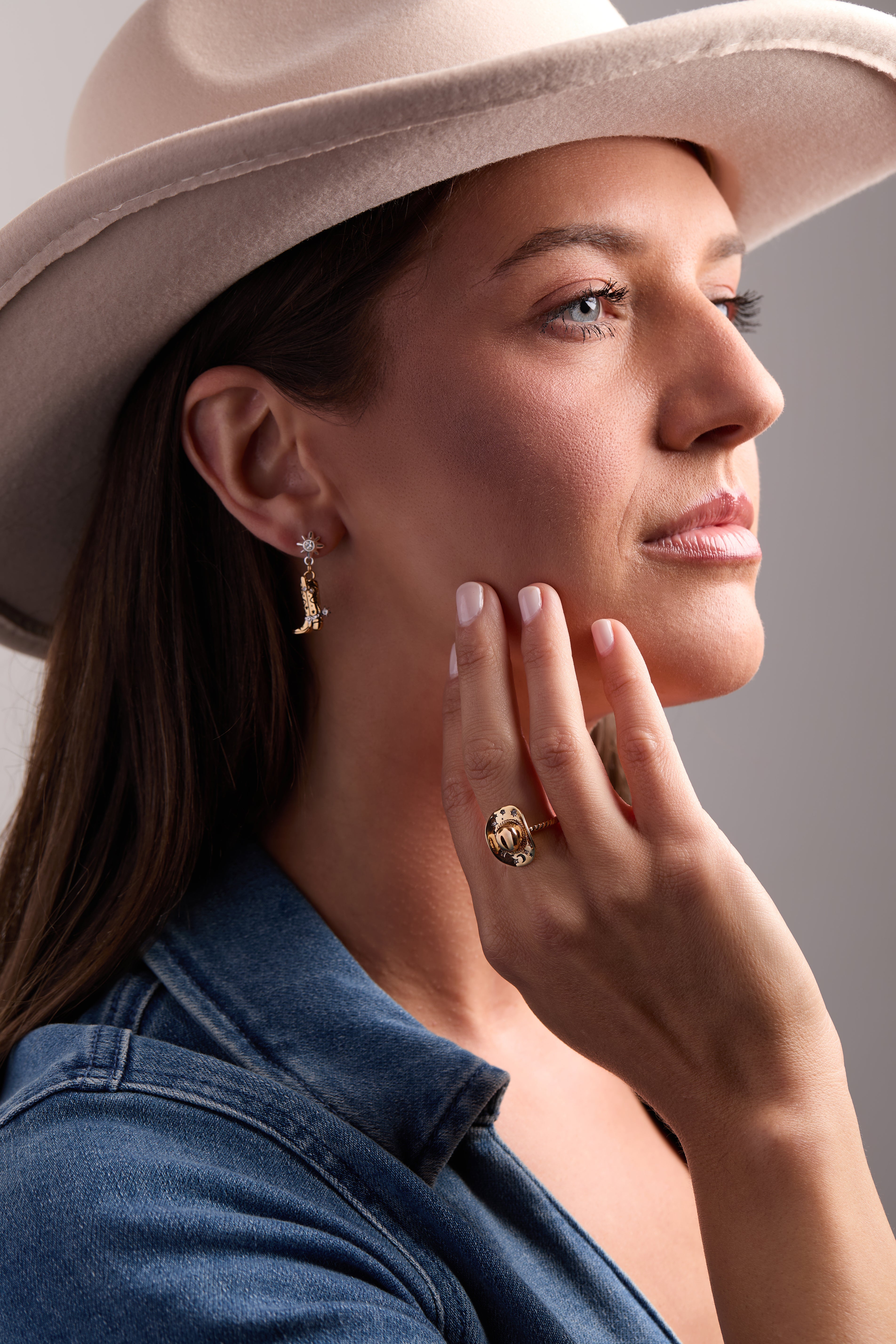 Cowgirl Boot Statement Earring Two Tone | Alex and Ani
