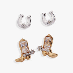 Cosmic Cowgirl Stud Set Two Tone | Alex and Ani