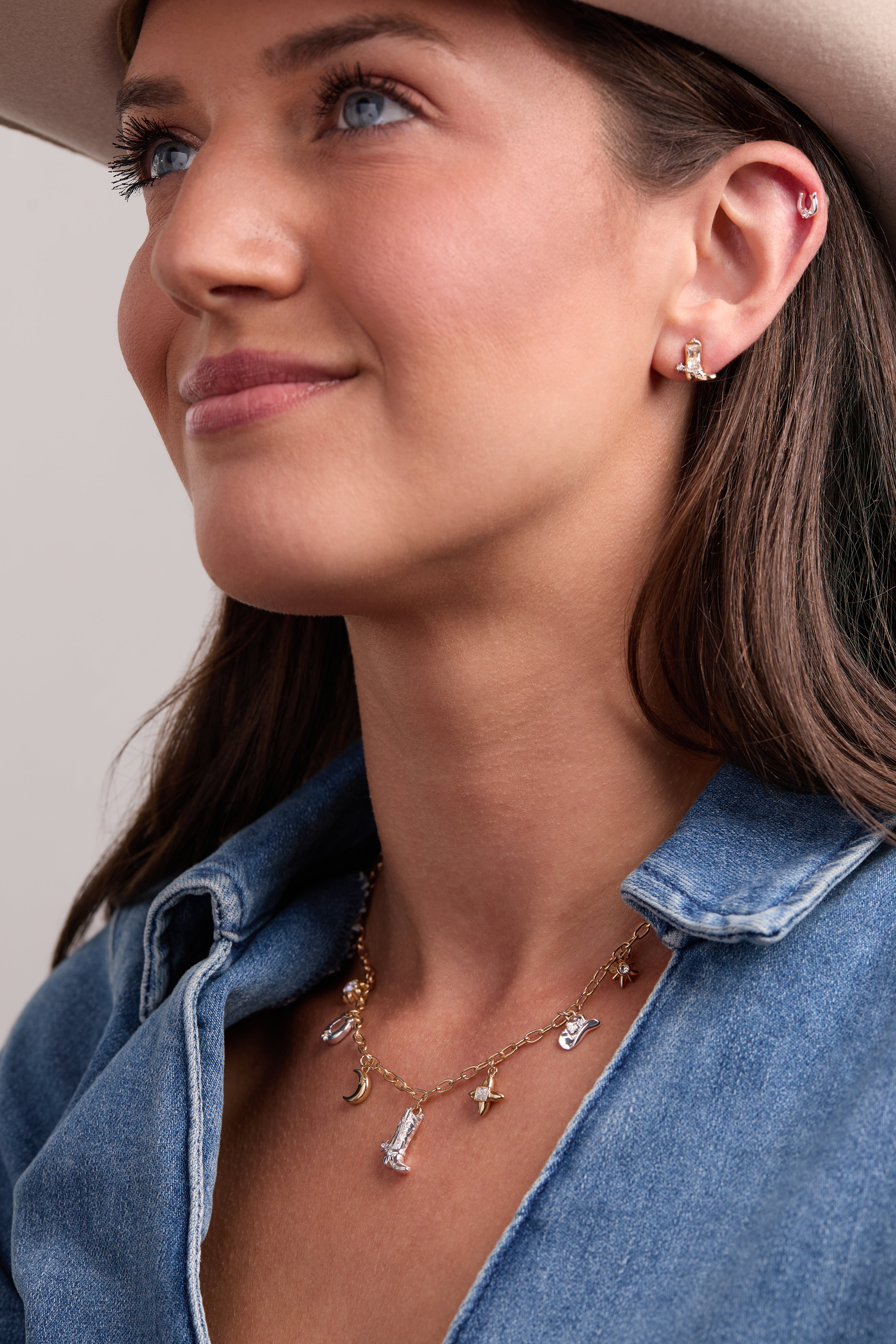 Cosmic Cowgirl Stud Set Two Tone | Alex and Ani