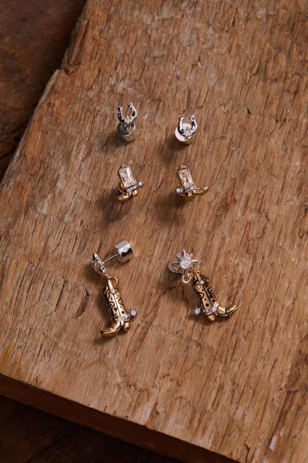Cosmic Cowgirl Stud Set Two Tone | Alex and Ani