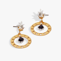 Moon Phase Statement Earring Two Tone | Alex and Ani
