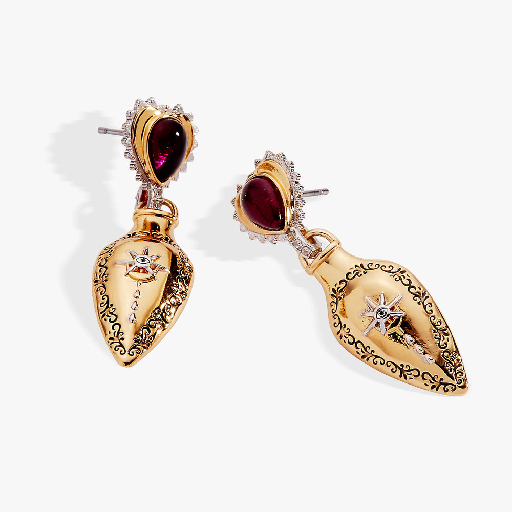 Moon Magic Potion Bottle Drop Earring Gold | Alex and Ani