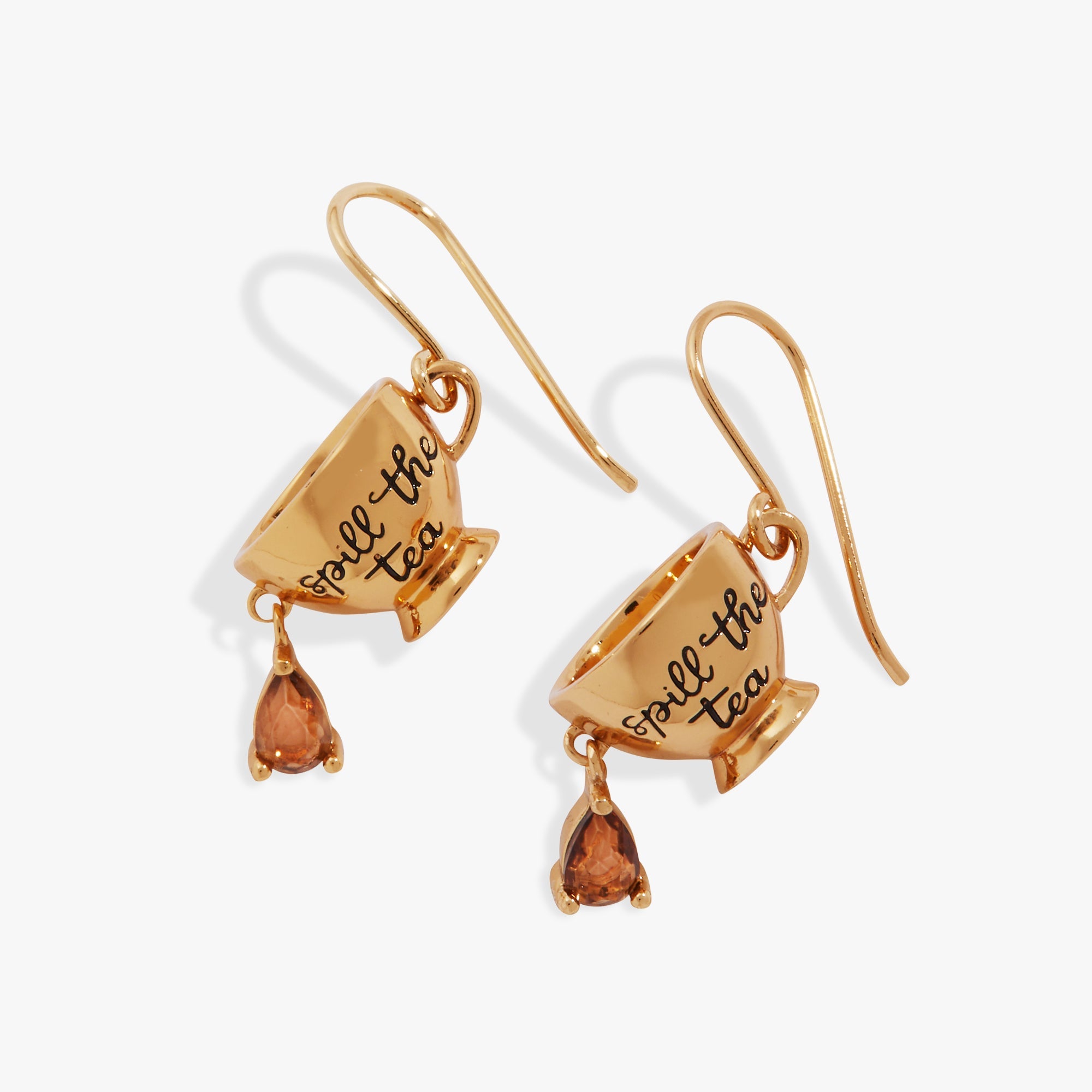 Spill the Tea Earrings Gold | Alex and Ani
