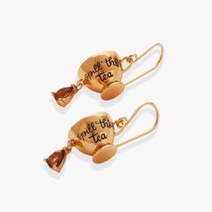 Spill the Tea Earrings Gold | Alex and Ani