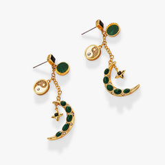 Malachite Charm Earrings Gold | Alex and Ani
