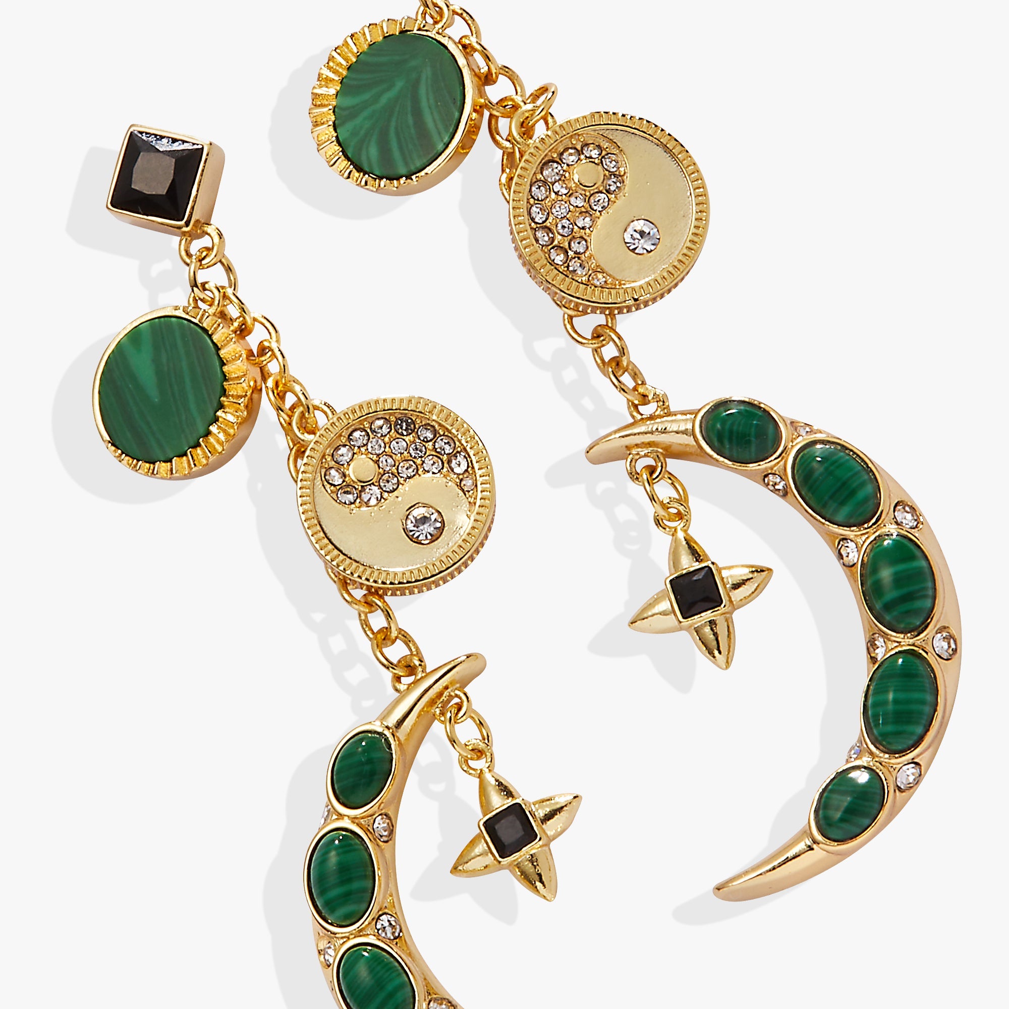 Malachite Charm Earrings Gold | Alex and Ani