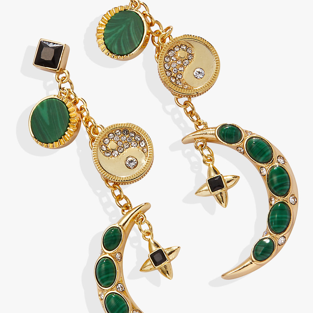 Malachite Charm Earrings Gold | Alex and Ani