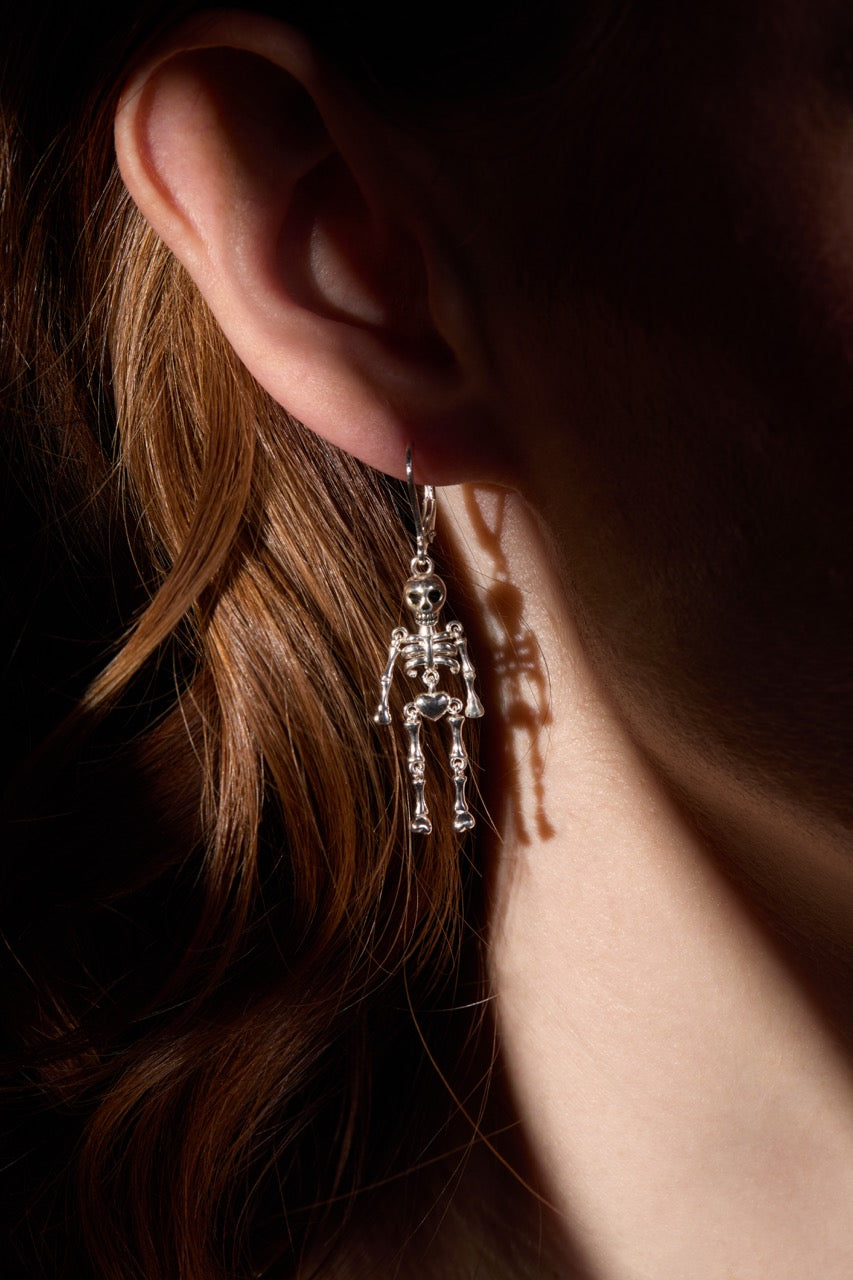 Skeleton Drop Earring Silver | Alex and Ani