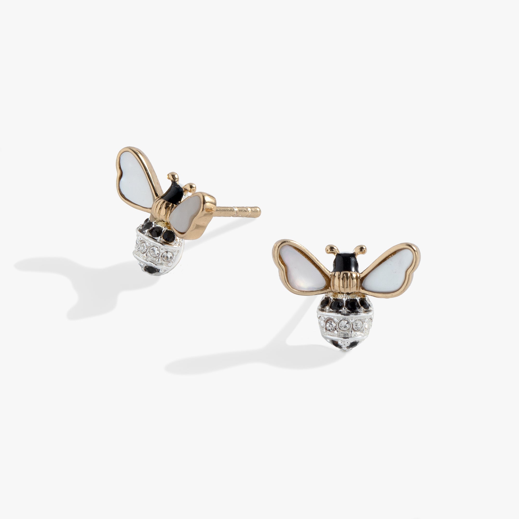 Bee Stud Earrings Two Tone | Alex and Ani