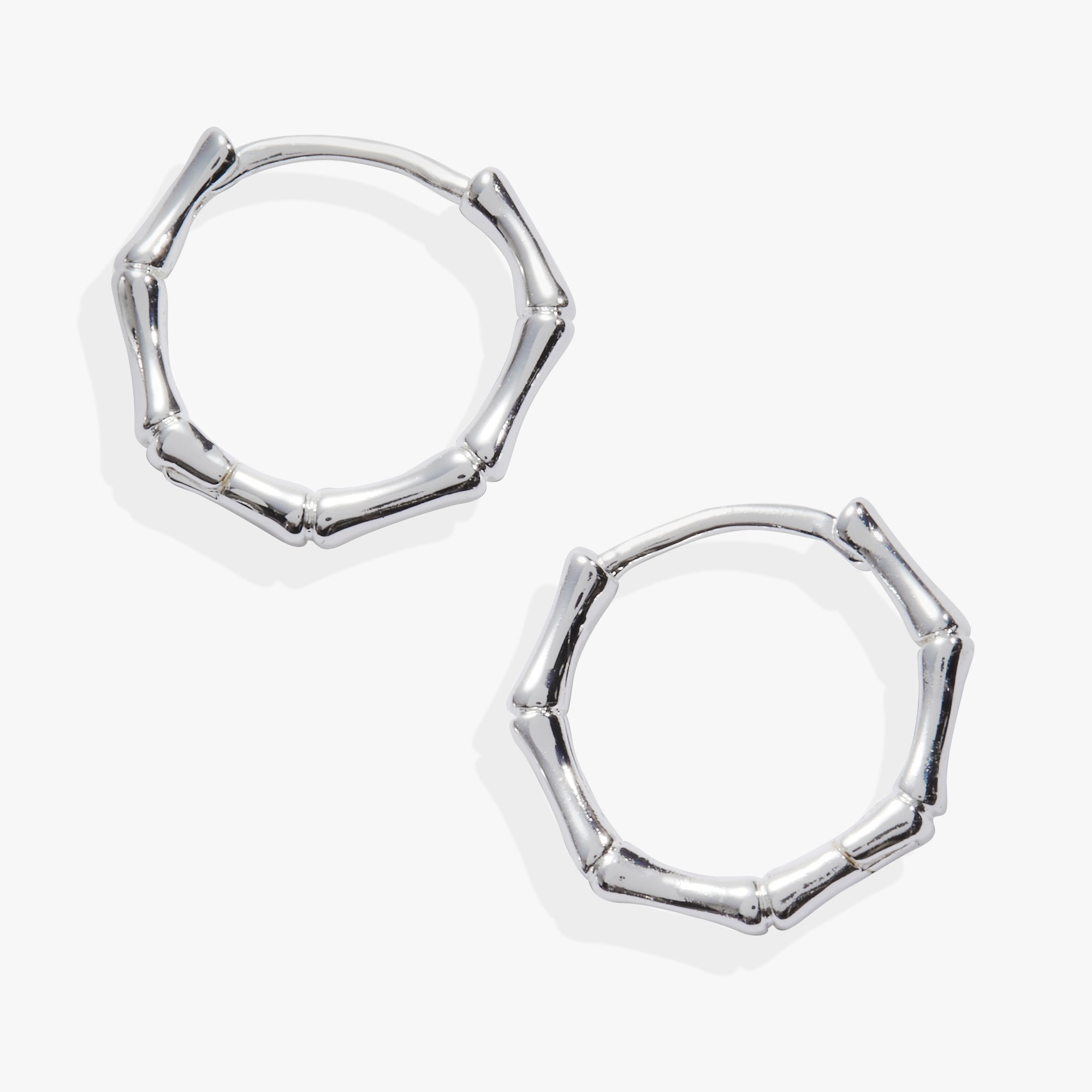 Bamboo Huggie Silver | Alex and Ani