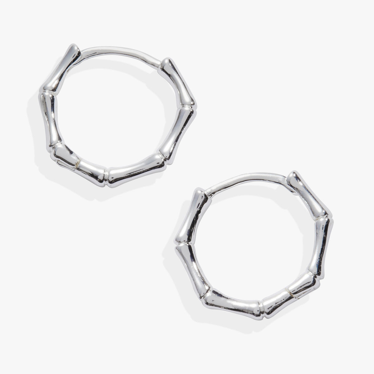 Bamboo Huggie Silver | Alex and Ani