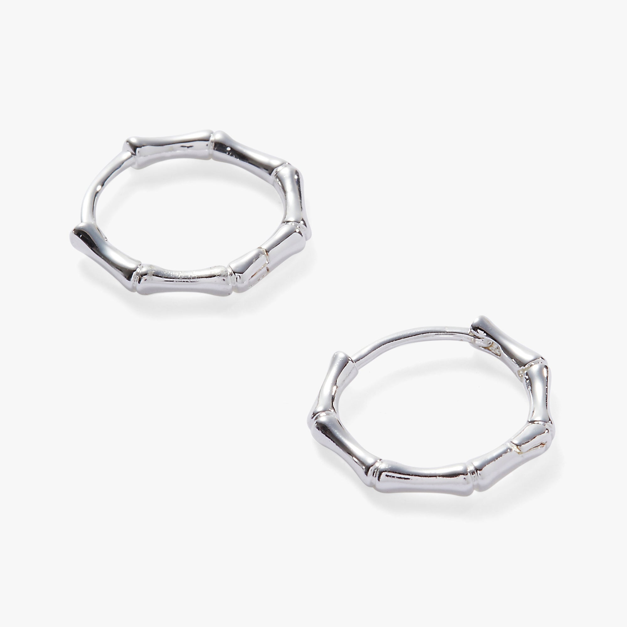Bamboo Huggie Silver | Alex and Ani