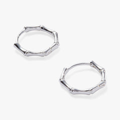 Bamboo Huggie Silver | Alex and Ani