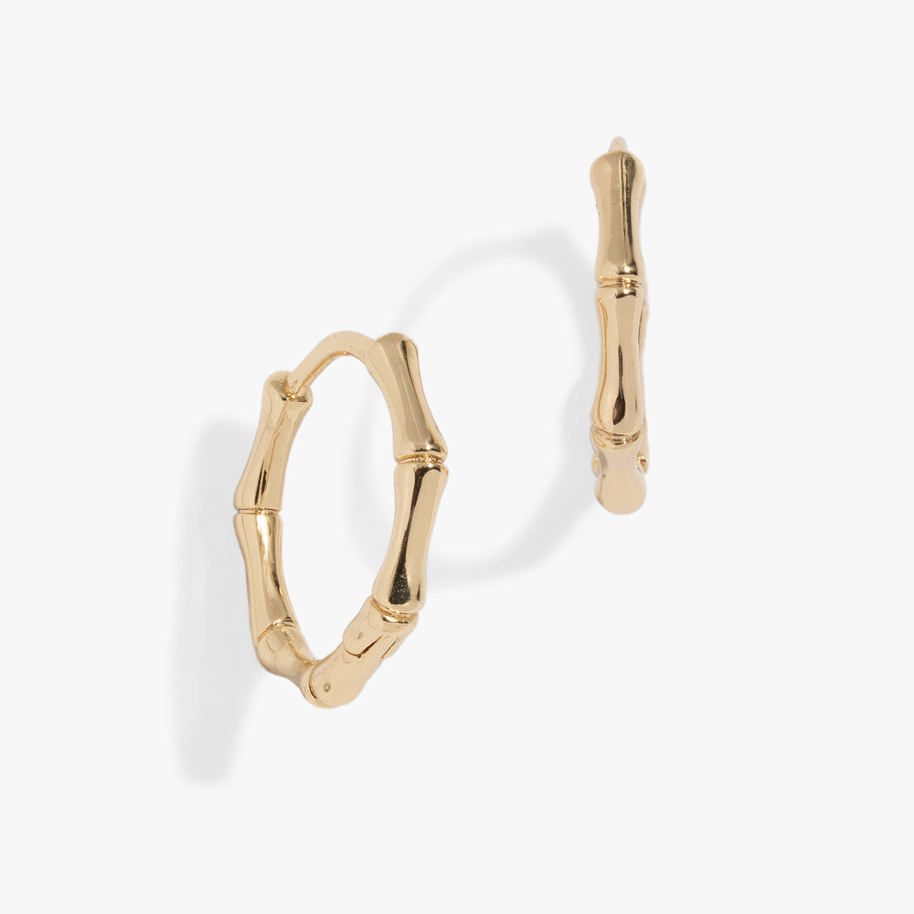Bamboo Huggie Silver | Alex and Ani