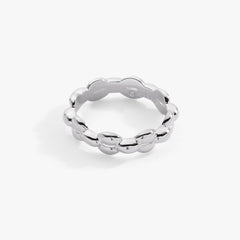 Puffy Frozen Chain Ring Silver | Alex and Ani