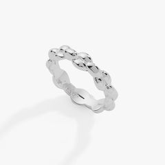 Puffy Frozen Chain Ring Silver | Alex and Ani