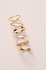 3 ring set-baguette Stainless Steel Gold | Alex and Ani