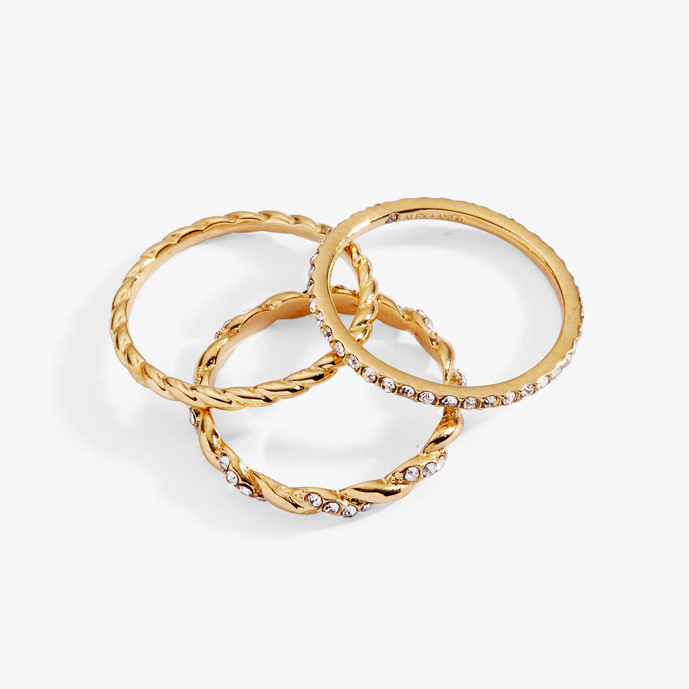 3 ring set-rope Stainless Steel Silver | Alex and Ani