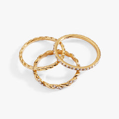 3 ring set-rope Stainless Steel Silver | Alex and Ani