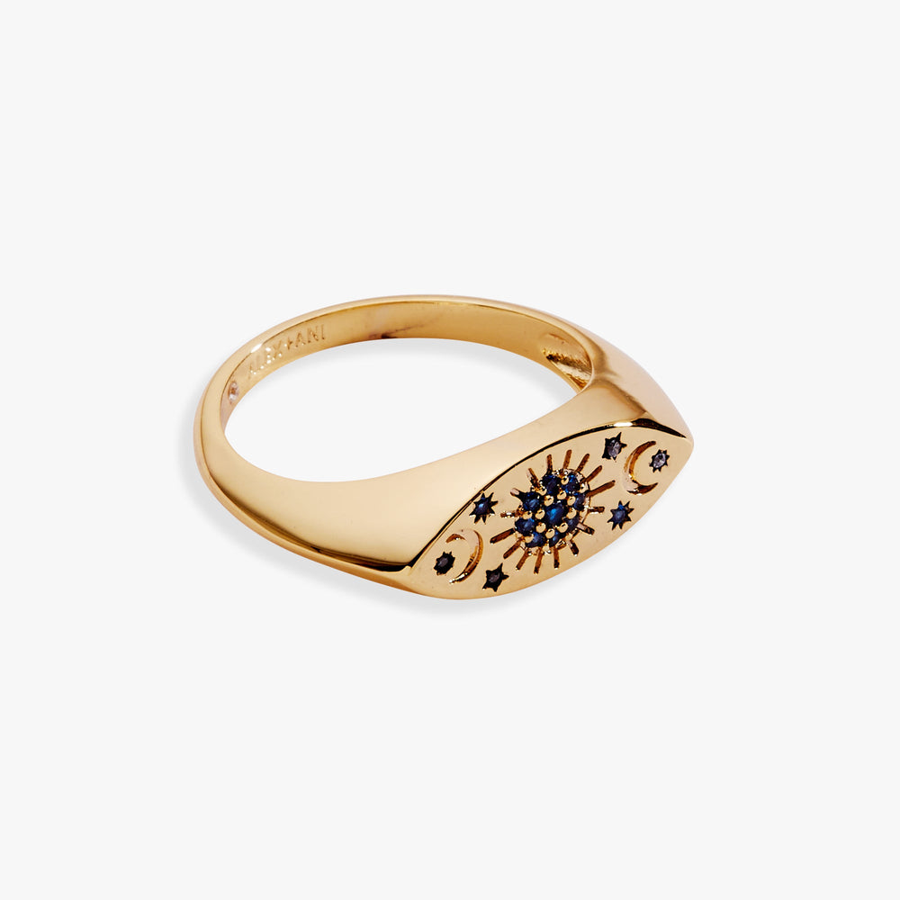 SOM - Evil Eye Signet Ring Gold | Alex and Ani