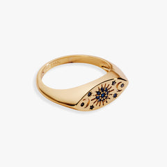 SOM - Evil Eye Signet Ring Gold | Alex and Ani