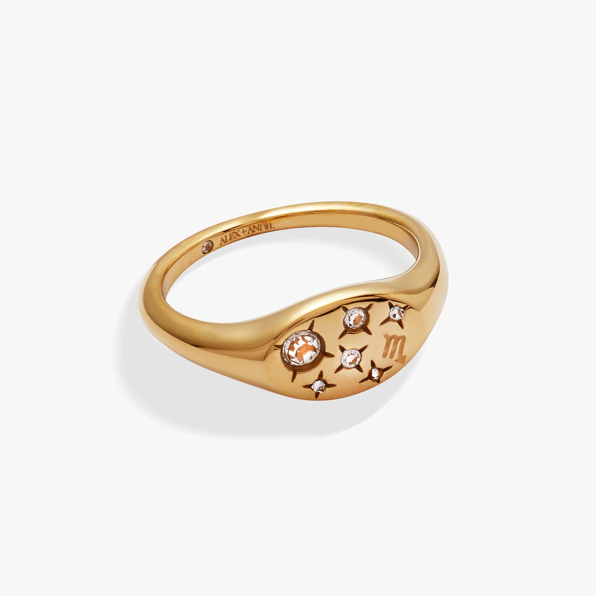 Scorpio Zodiac Ring Stainless Steel Gold | Alex and Ani