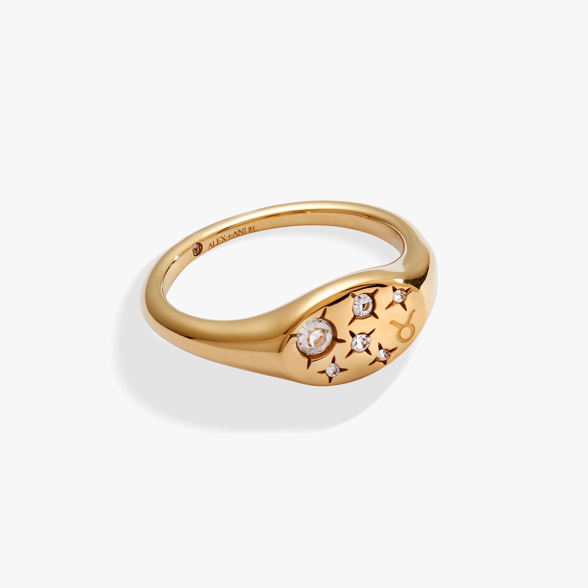 Taurus Zodiac Ring Stainless Steel Gold | Alex and Ani